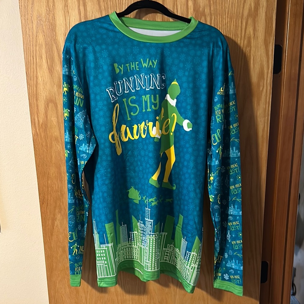 New Men’s Elf Themed Running Shirt XXL